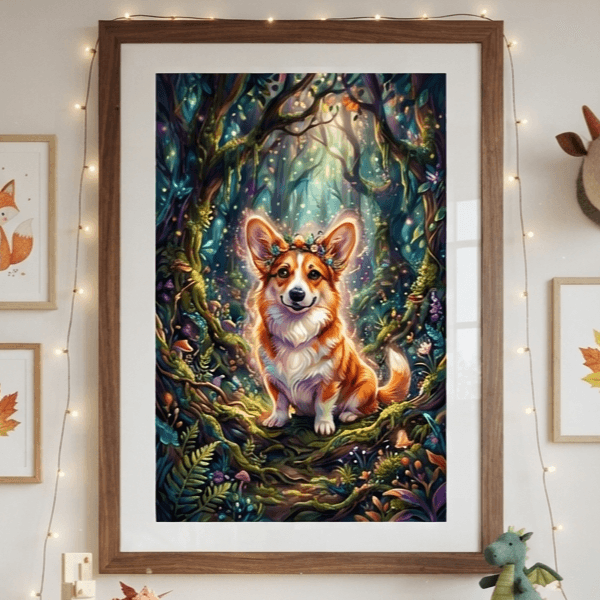 Pet Wilderkind Corgi Nursery Print (300 DPI)