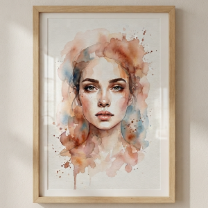 Sun & Waves Abstract Wall Art Print (300 DPI)