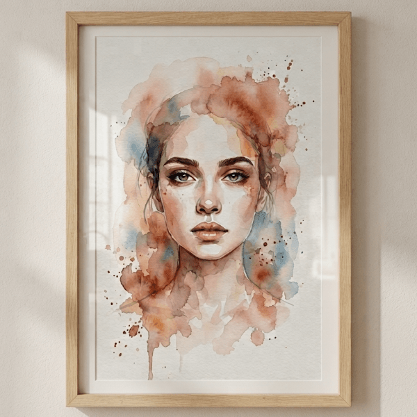 Sun & Waves Abstract Wall Art Print (300 DPI)
