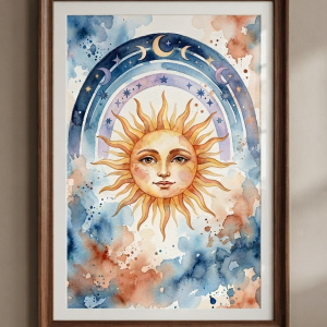 Terracotta Arch Abstract Wall Art Print (300 DPI)