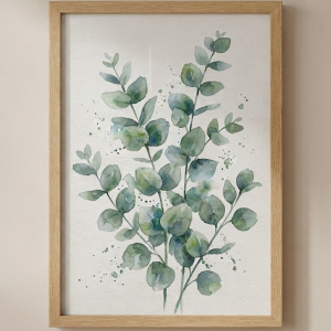 Eucalyptus Leaf Botanical Wall Art Print (300 DPI)