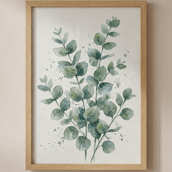 Eucalyptus Leaf Botanical Wall Art Print (300 DPI)