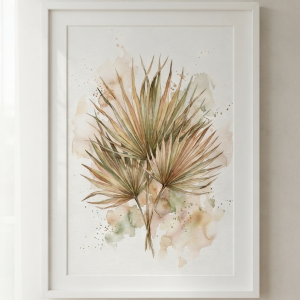 Palm Branch Botanical Wall Art Print (300 DPI)
