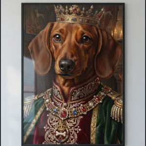 Custom Beagle Portrait - Royal Style (Digital File)