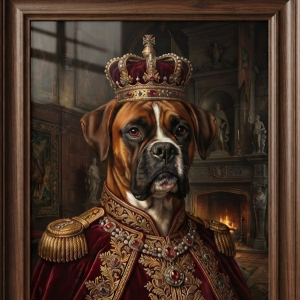 Custom Boxer Portrait - Royal Style (Digital File)