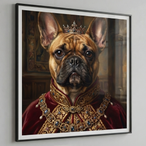 Custom French Bulldog Portrait - Royal Style (Digital File)