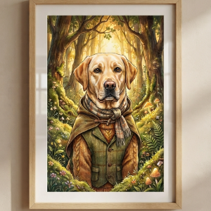 Custom Labrador Retriever Portrait - Pet Wilderkind Style (Digital File)