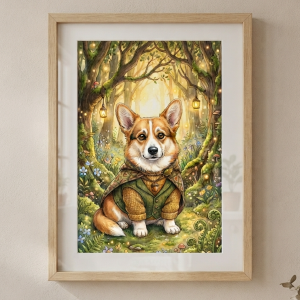 Pet Wilderkind Corgi Nursery Print (300 DPI)