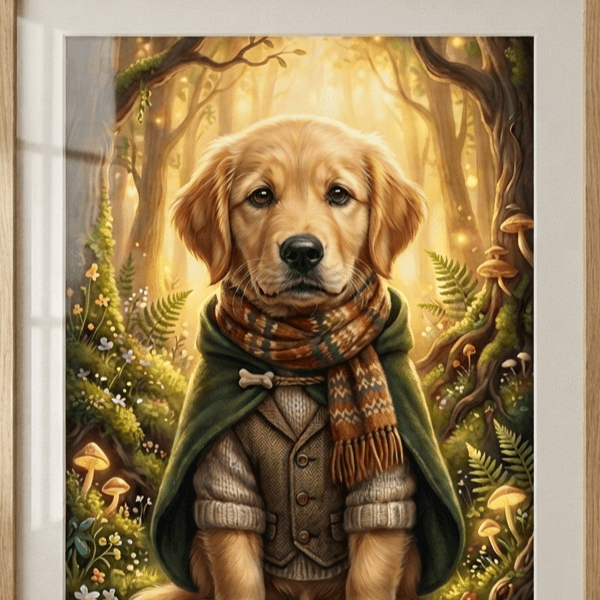 Pet Wilderkind Golden Retriever Nursery Print (300 DPI)