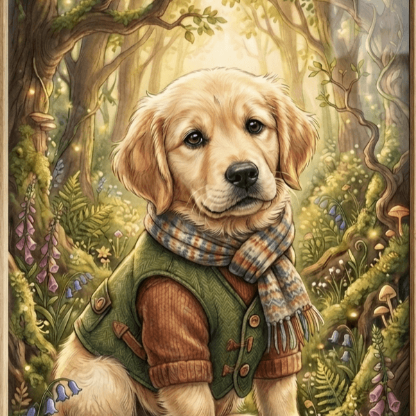 Pet Wilderkind Golden Retriever Nursery Print (300 DPI)