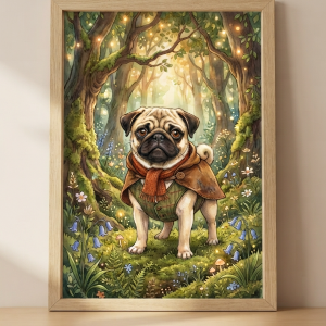 Pet Wilderkind Pug Nursery Print (300 DPI)