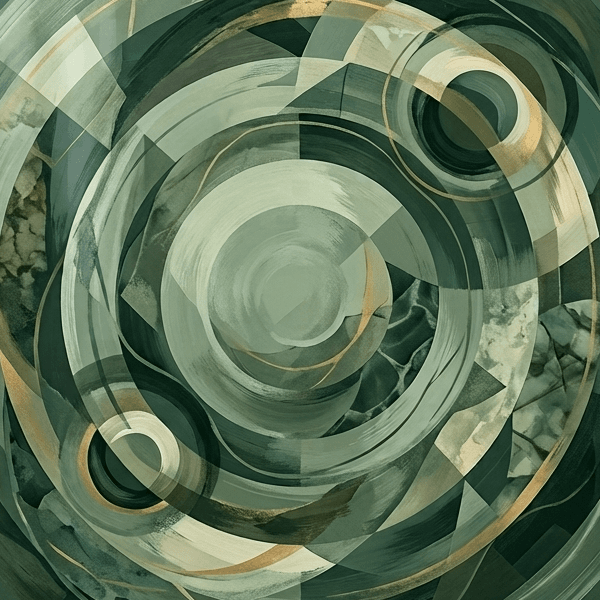 Sage Green Circle Abstract Wall Art Print (300 DPI)
