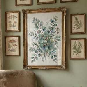 Eucalyptus Spray Botanical Wall Art Print (300 DPI)