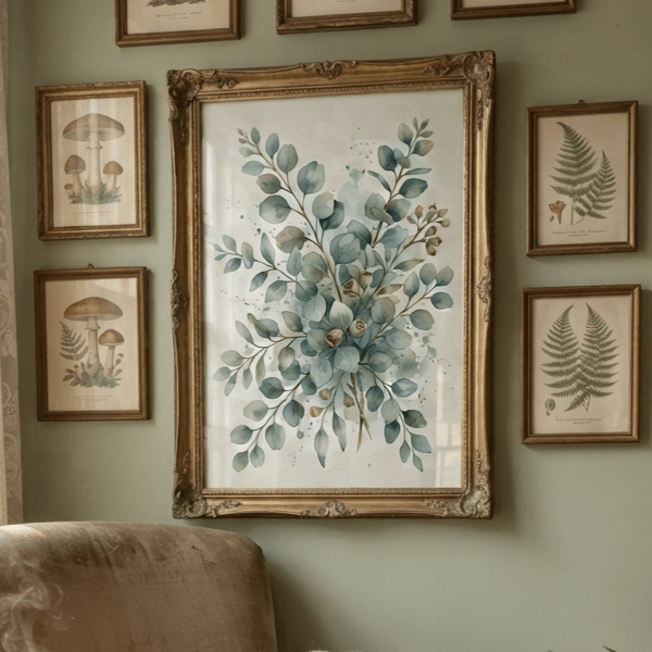 Eucalyptus Spray Botanical Wall Art Print (300 DPI)