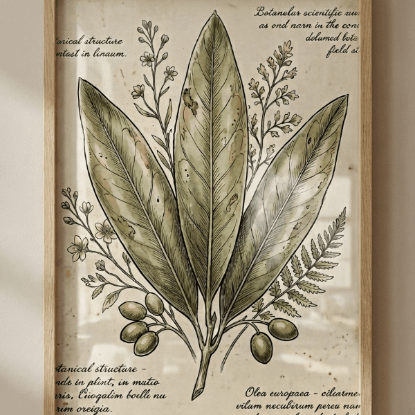 Olive Leaf Trio Botanical Wall Art Print (300 DPI)