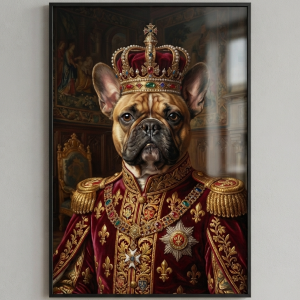 Custom French Bulldog Portrait - Royal Style (Digital File)