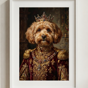 Custom Maltipoo Portrait - Royal Style (Digital File)