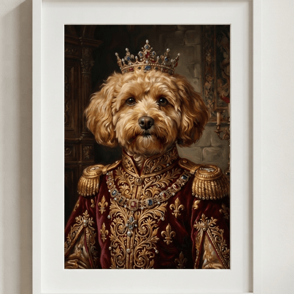 Custom Maltipoo Portrait - Royal Style (Digital File)