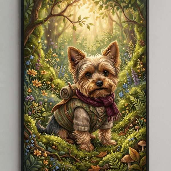Custom Yorkshire Terrier Portrait – Pet Wilderkind Style (Digital File)