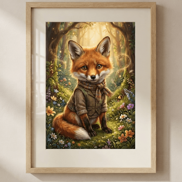 Pet Wilderkind Baby Fox Nursery Print (300 DPI)
