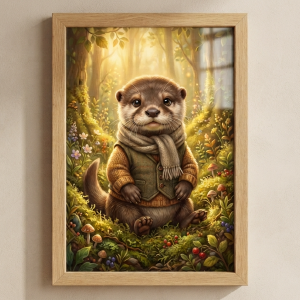 Pet Wilderkind Baby Otter Nursery Print (300 DPI)