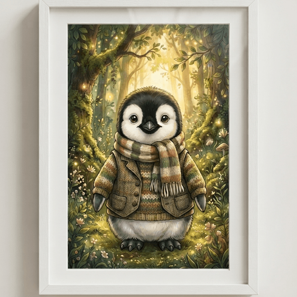 Pet Wilderkind Baby Penguin Nursery Print (300 DPI)