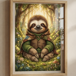 Pet Wilderkind Baby Sloth Nursery Print (300 DPI)