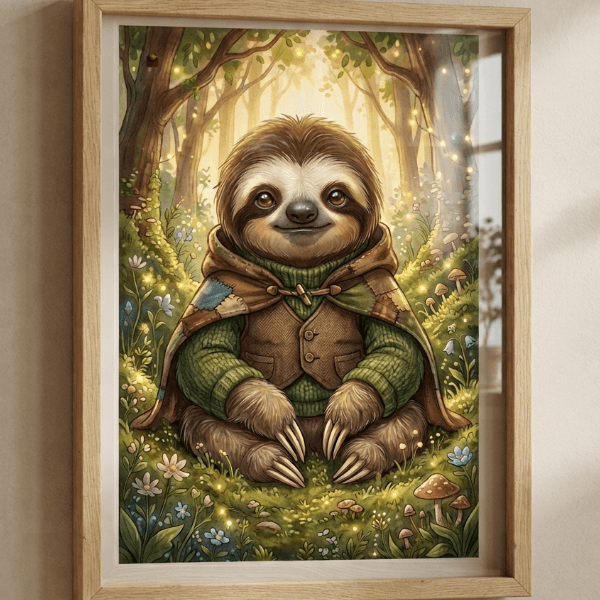 Pet Wilderkind Baby Sloth Nursery Print (300 DPI)