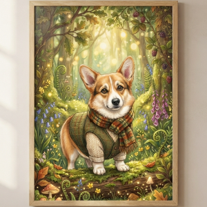 Pet Wilderkind Corgi Nursery Print (300 DPI)