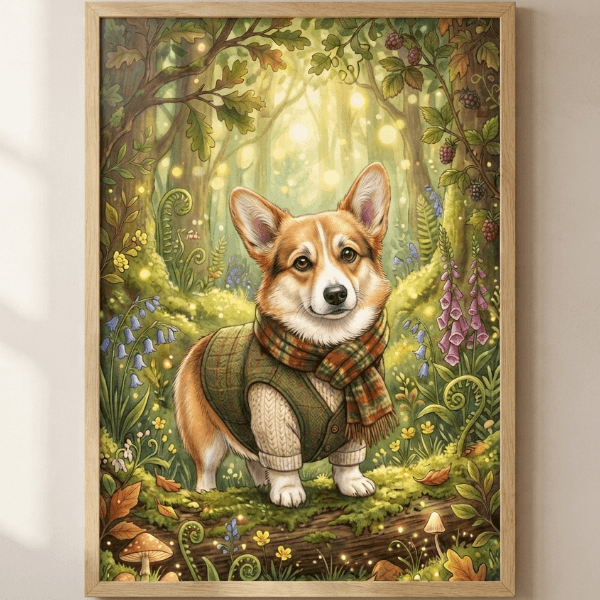 Pet Wilderkind Corgi Nursery Print (300 DPI)