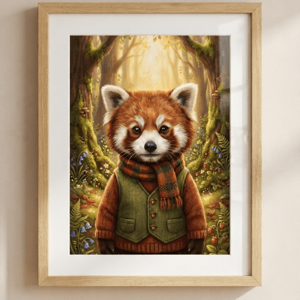 Pet Wilderkind Red Panda Nursery Print (300 DPI)